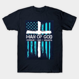 Man Of God - blue BG T-Shirt